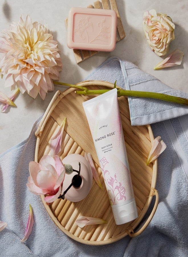 Thymes Kimono Rose Body Scrub - Body Exfoliator for Skin Care Routine - Moisturizing and Exfoliating Body Scrub, Face Scrub, Foot Scrub (7 Fl Oz) - Image 3